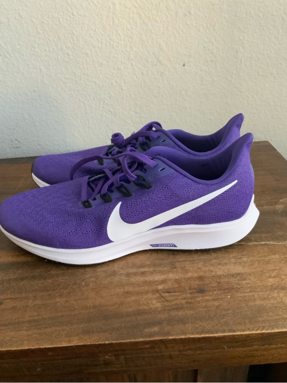 Nike Air Zoom Pegasus 36 Purple White Mesh Low Top Running Sneakers SZ 12 - Picture 7 of 7
